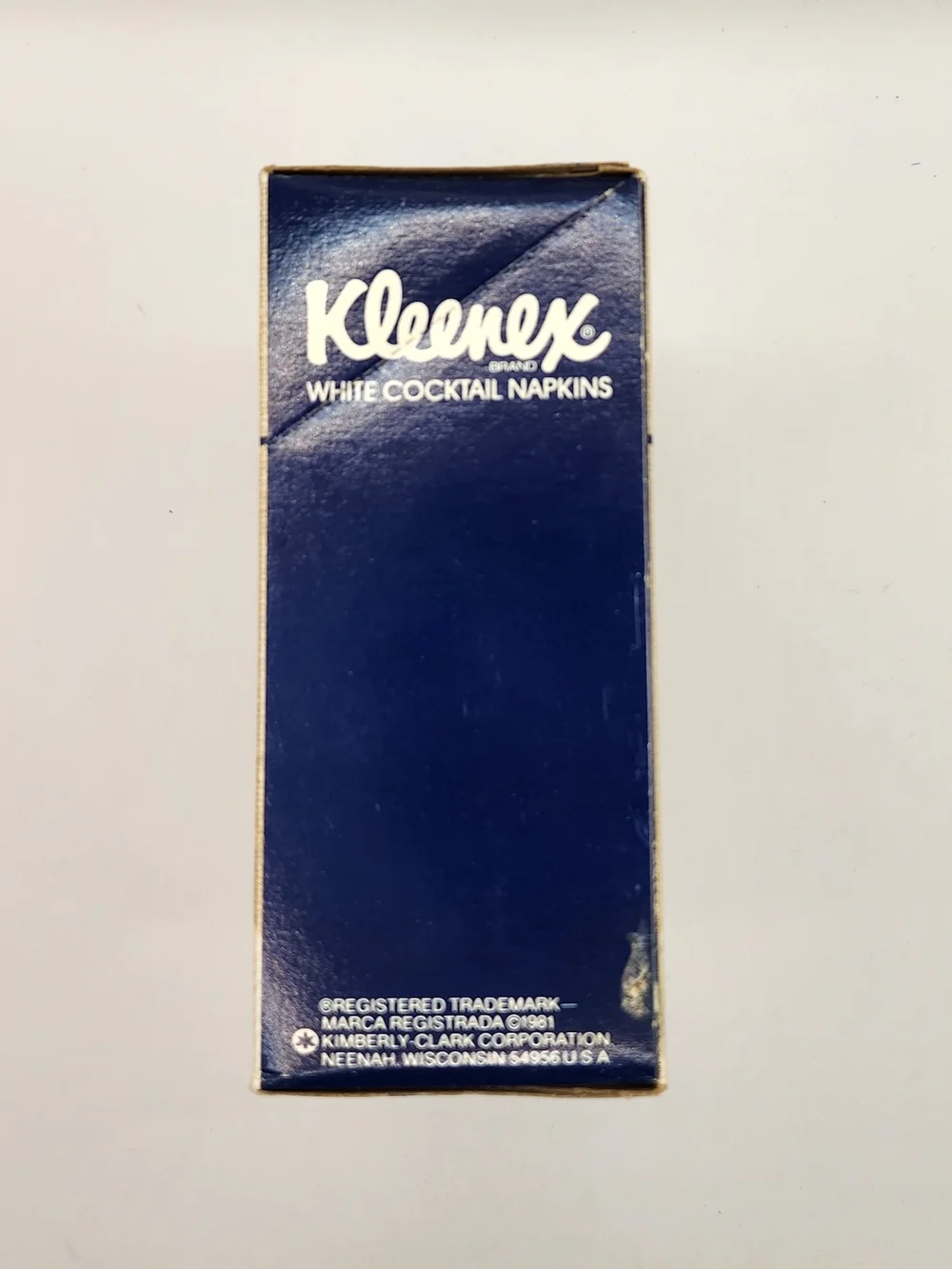 Vintage 1981 Kleenex‎ Cocktail Napkins White 2 ply